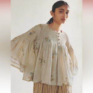 CORD Studio Hiraeth Louie Top Ivory-Dahlia Print